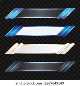 Template luxury shiny lower third Vector illustration design