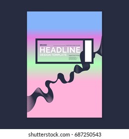 Template for a magazine about music, modern journal. Vector poster.