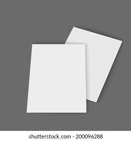 Template magazine, booklet, postcard, business card or brochure on a gray background.  