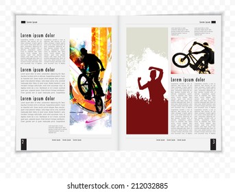 Template magazine. Vector 