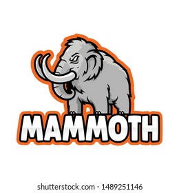 template mammoth logo ,e-sport logo mammoth vector illustration isolated white background