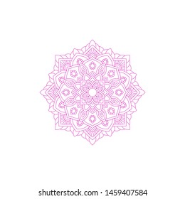Round Gradient Mandala On White Isolated Stock Vector (Royalty Free ...
