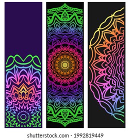 Template with mandala. Vector. Perfect cards for any other kind of design, birthday and other holiday, kaleidoscope, medallion, yoga, india, arabic