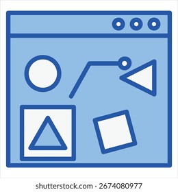 Vorlage passend zu blau weiß einzelne Symbol Illustration