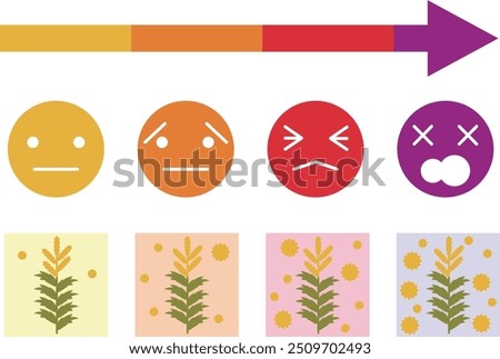 Template material for pollen dispersion index from ragweed for autumn hay fever