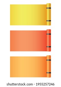 Template of mats for yoga exercises realistic vector illustration isolated.