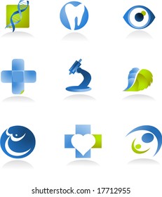 template of medical icons