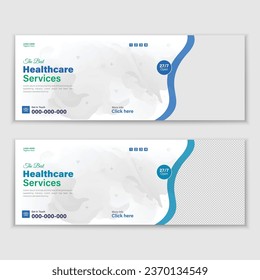 Template For a Medical Timeline Or Healthcare Web Banner Cover Design