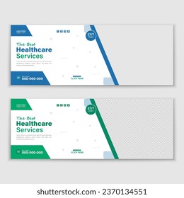 Template For a Medical Timeline Or Healthcare Web Banner Cover Design