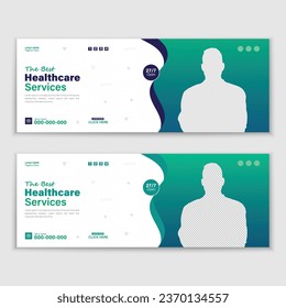 Template For a Medical Timeline Or Healthcare Web Banner Cover Design