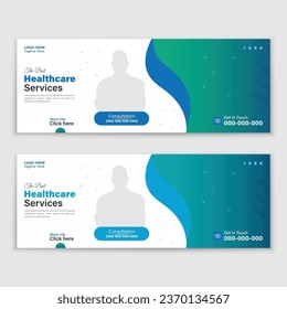 Template For a Medical Timeline Or Healthcare Web Banner Cover Design