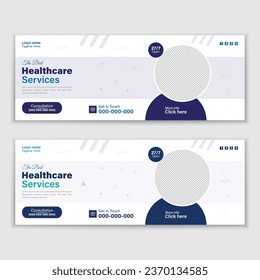 Template For a Medical Timeline Or Healthcare Web Banner Cover Design