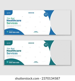 Template For a Medical Timeline Or Healthcare Web Banner Cover Design