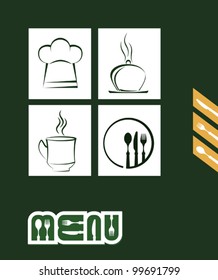 design de menu de modelo