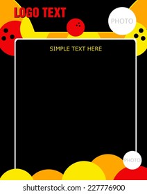 Template menu (food, bowling) 