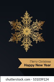 Template of Merry Christmas and Happy New Year postcard/card/poster/banner congratulations. Vector image.