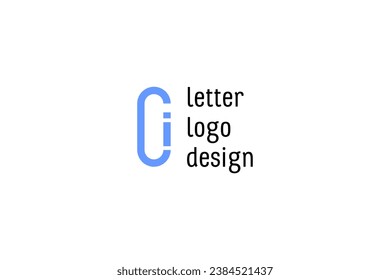 Template minimalist logo design solution with C and I letters monogram