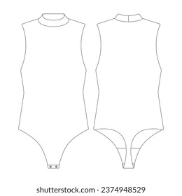 Vorlagentoilette für den Nackenanzug, Vektorgrafik-Design-Rahmenbekleidung