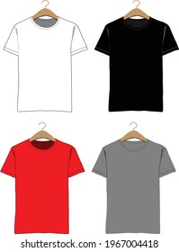 Template Mock Up Tshirt shirt Clothes Vector Illustration