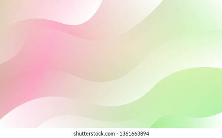 Template Modern Background With Curves Lines. Design For Cover Page, Poster, Banner Of Websites. Vector Illustration with Color Gradient