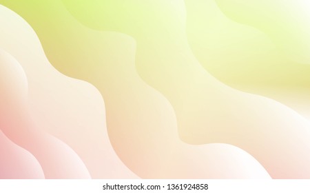 Template Modern Background With Curves Lines. Design For Cover Page, Poster, Banner Of Websites. Vector Illustration with Color Gradient
