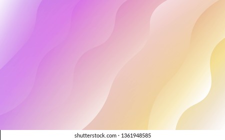 Template Modern Background With Curves Lines. Design For Cover Page, Poster, Banner Of Websites. Vector Illustration with Color Gradient