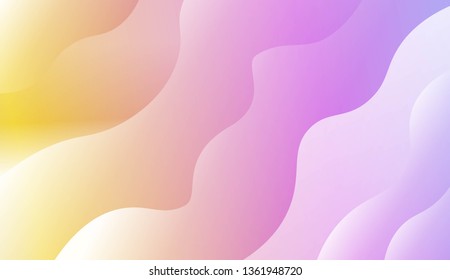 Template Modern Background With Curves Lines. Design For Cover Page, Poster, Banner Of Websites. Vector Illustration with Color Gradient