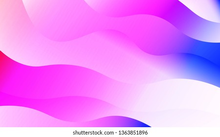 Template Modern Background With Curves Lines. Design For Cover Page, Poster, Banner Of Websites. Vector Illustration with Color Gradient