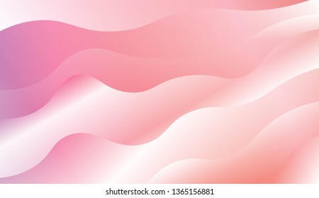 Template Modern Background With Curves Lines. Design For Cover Page, Poster, Banner Of Websites. Vector Illustration with Color Gradient