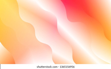 Template Modern Background With Curves Lines. Design For Cover Page, Poster, Banner Of Websites. Vector Illustration with Color Gradient