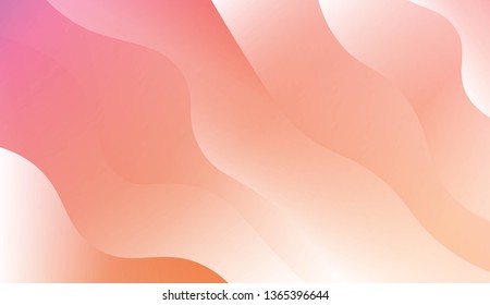 Template Modern Background With Curves Lines. Design For Cover Page, Poster, Banner Of Websites. Vector Illustration with Color Gradient
