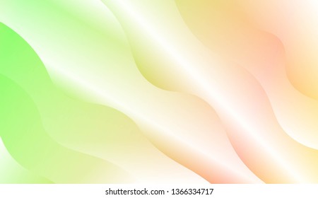 Template Modern Background With Curves Lines. Design For Cover Page, Poster, Banner Of Websites. Vector Illustration with Color Gradient
