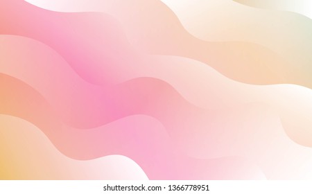 Template Modern Background With Curves Lines. Design For Cover Page, Poster, Banner Of Websites. Vector Illustration with Color Gradient