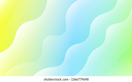 Template Modern Background With Curves Lines. Design For Cover Page, Poster, Banner Of Websites. Vector Illustration with Color Gradient