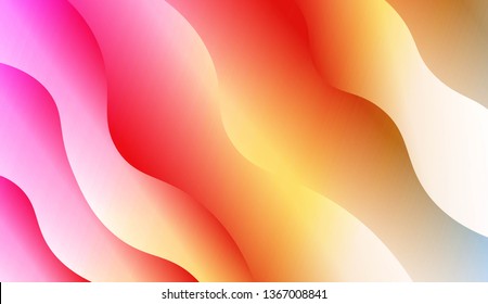 Template Modern Background With Curves Lines. Design For Cover Page, Poster, Banner Of Websites. Vector Illustration with Color Gradient