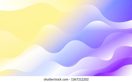 Template Modern Background With Curves Lines. Design For Cover Page, Poster, Banner Of Websites. Vector Illustration with Color Gradient
