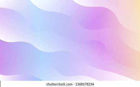 Template Modern Background With Curves Lines. Design For Cover Page, Poster, Banner Of Websites. Vector Illustration with Color Gradient