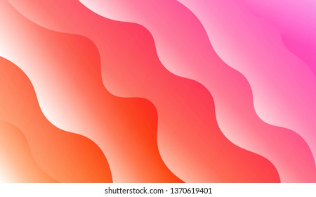 Template Modern Background With Curves Lines. Design For Cover Page, Poster, Banner Of Websites. Vector Illustration with Color Gradient