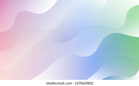 Template Modern Background With Curves Lines. Design For Cover Page, Poster, Banner Of Websites. Vector Illustration with Color Gradient