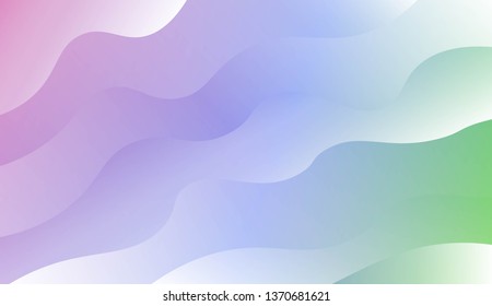 Template Modern Background With Curves Lines. Design For Cover Page, Poster, Banner Of Websites. Vector Illustration with Color Gradient
