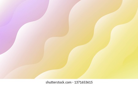 Template Modern Background With Curves Lines. Design For Cover Page, Poster, Banner Of Websites. Vector Illustration with Color Gradient