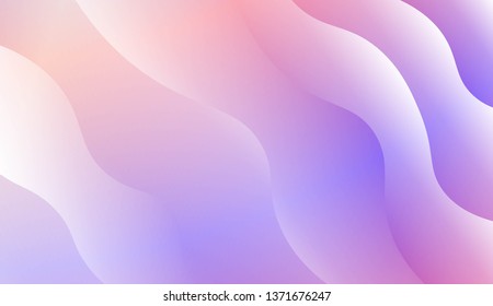 Template Modern Background With Curves Lines. Design For Cover Page, Poster, Banner Of Websites. Vector Illustration with Color Gradient