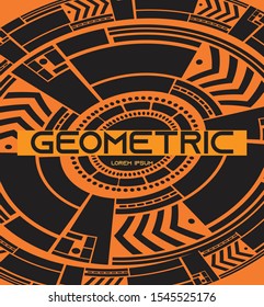 template modern brochure geometric design colorful technology vector