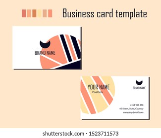 Template of modern business card. 