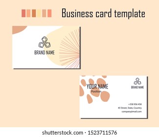 Template of modern business card. 