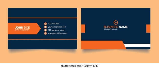 Template for modern business card - Flat Design - Vector Illustration