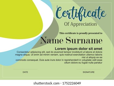 plantilla de diseño de certificado moderno 