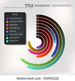 Template Of Modern Circle Infographic With Legend