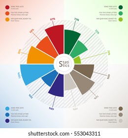 Template Of Modern Circle Infographic With Legend