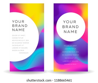 Template with modern fluid design. Branding template design